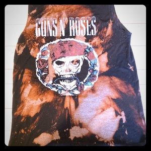 Distressed Guns n Roses tank top